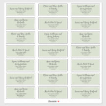 Spring Peony Wedding Guest Address Labels