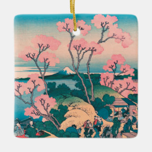 Spring Picnic unter den Blume des Kirschbaums Mont Keramikornament