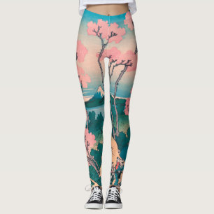 Spring Picnic unter den Blume des Kirschbaums Mont Leggings