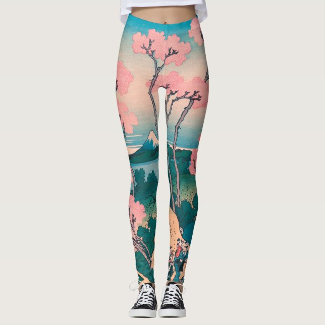 Spring Picnic unter den Blume des Kirschbaums Mont Leggings (Vorderseite)