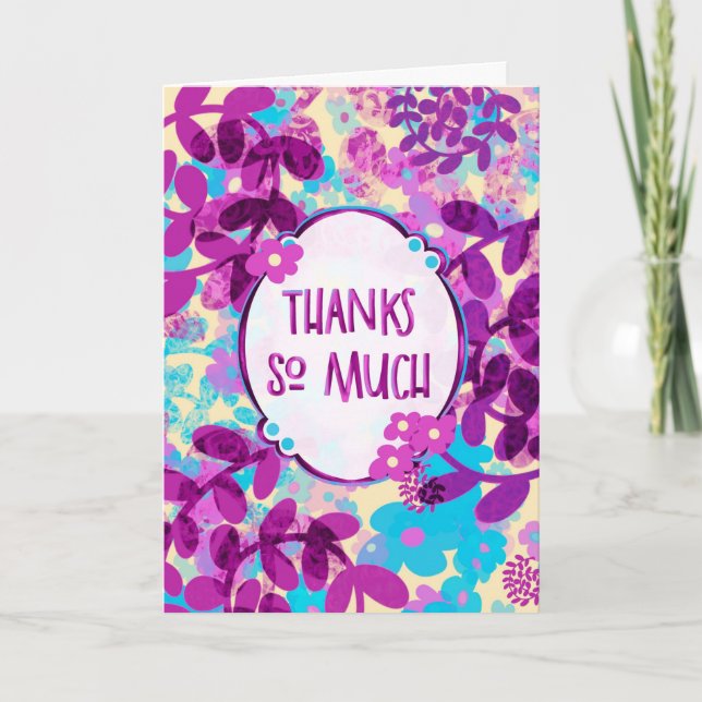 Spring Playful Positions - Whimsical Danke Karte (Vorderseite)