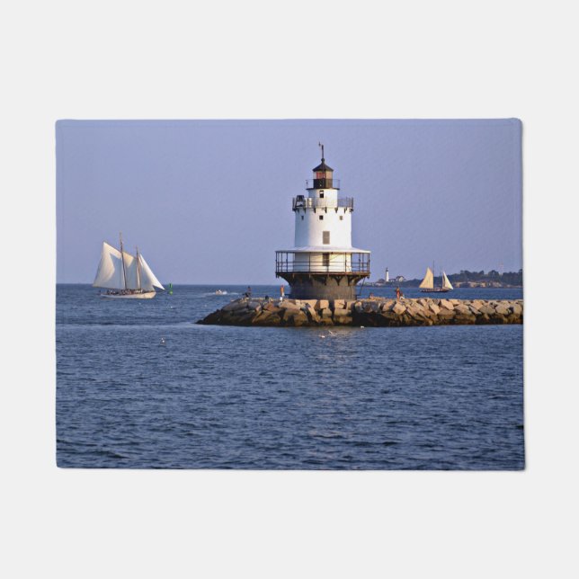 Spring Point Ledge Leuchtturm, Maine Türmatte (Vorderseite)