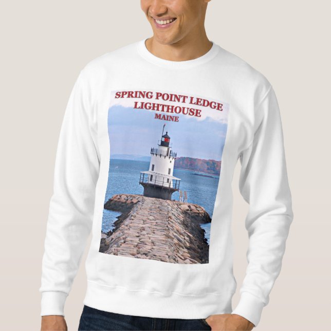 Spring Point Ledge Lighthouse, Maine Sweatshirt (Vorderseite)