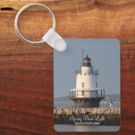 Spring Point South Portland Maine Lighthouse Schlüsselanhänger