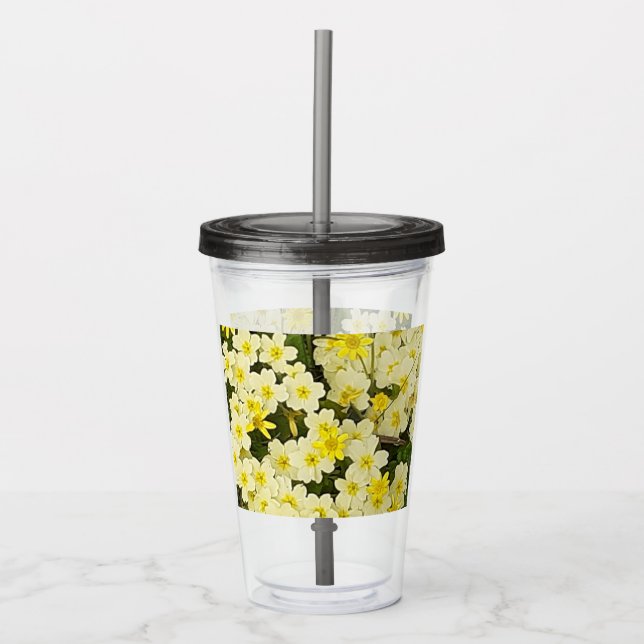 Spring Primroses Acrylic Tumbler Acryltrinkbecher (Vorderseite)