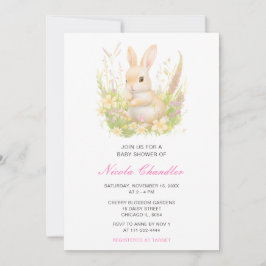 Spring Rabbit Baby Dusche Einladung