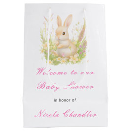 Spring Rabbit Baby Dusche Mittlere Geschenktüte