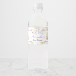 Spring Rabbit Baby Dusche Wasserflaschenetikett
