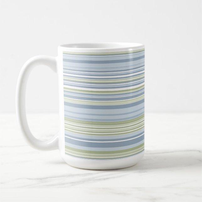 Spring Rain and Tropical Blue Stripes Kaffeetasse (Links)