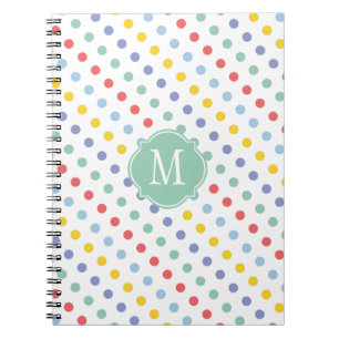 Spring Rainbow Monogram Notebook Notizblock