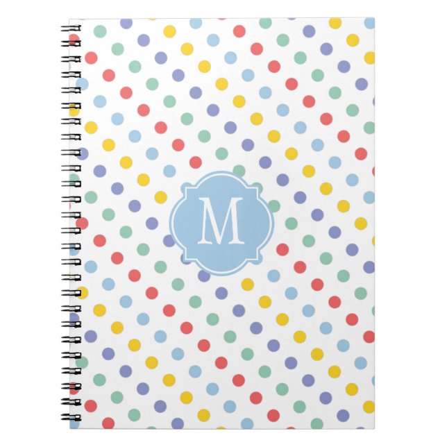 Spring Rainbow Monogram Notebook Notizblock (Vorderseite)