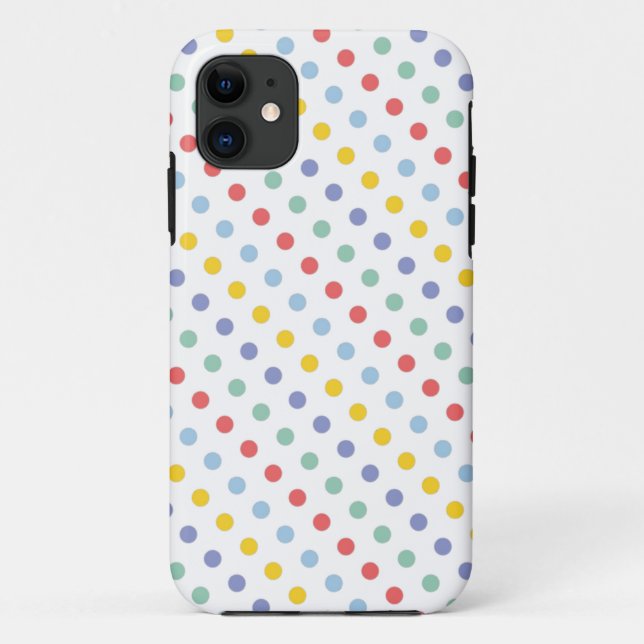 Spring Rainbow Polka Dot Pattern Case-Mate iPhone Hülle (Rückseite)