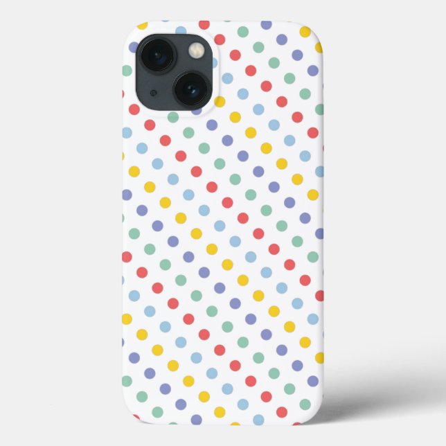 Spring Rainbow Polka Dot Pattern iPad Mini Case (Rückseite)