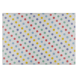 Spring Rainbow Polka Dot Pattern Schneidebrett