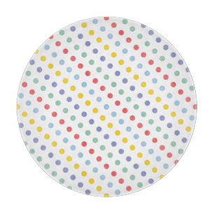 Spring Rainbow Polka Dot Pattern Schneidebrett