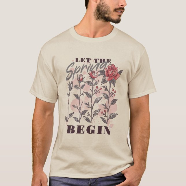 Spring rose garden nature T-Shirt (Vorderseite)