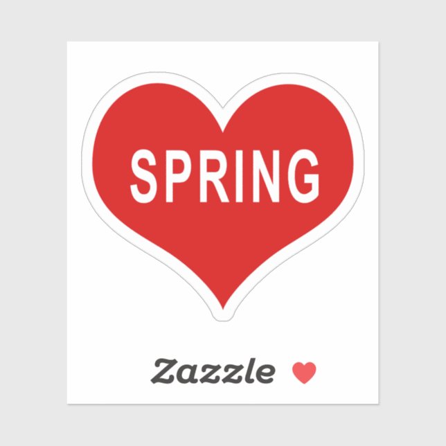SPRING Rote Liebe Herz Vinyl Sticker (Blatt)