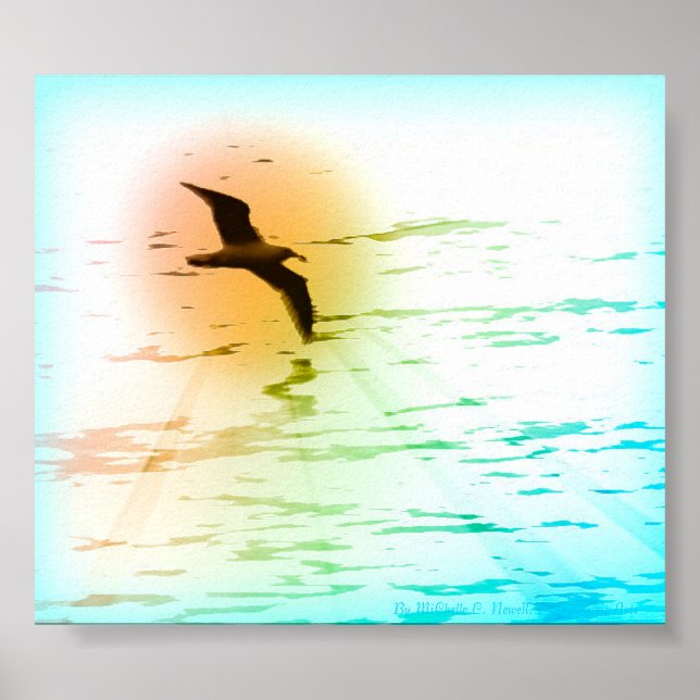 Spring Seagull Poster Print (Vorne)