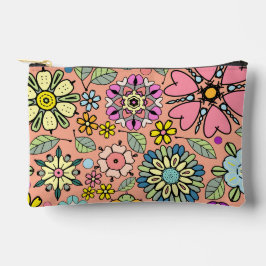 Spring Season Retro Flower Colors Seamless Pattern Zubehörtasche