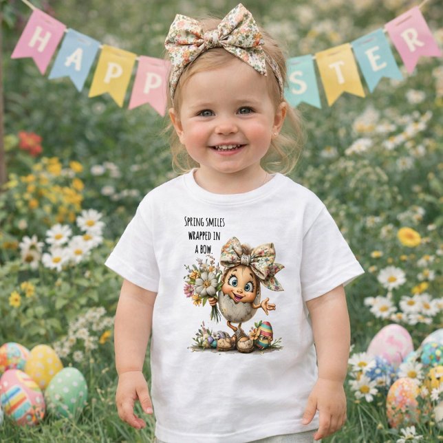 Spring Smiles Wrapped in a Bow Kleinkind T-shirt (Von Creator hochgeladen)
