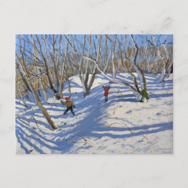 Spring Snow Newhaven Derbyshire 2008 Postkarte (Vorderseite)