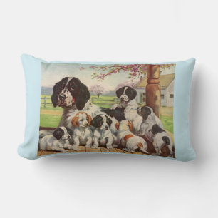 Spring Spaniel Mom and Welpen Lendenkissen
