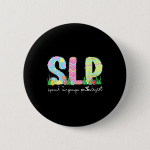 Spring Speech Sprachpathologe Ostersonne Sl Button