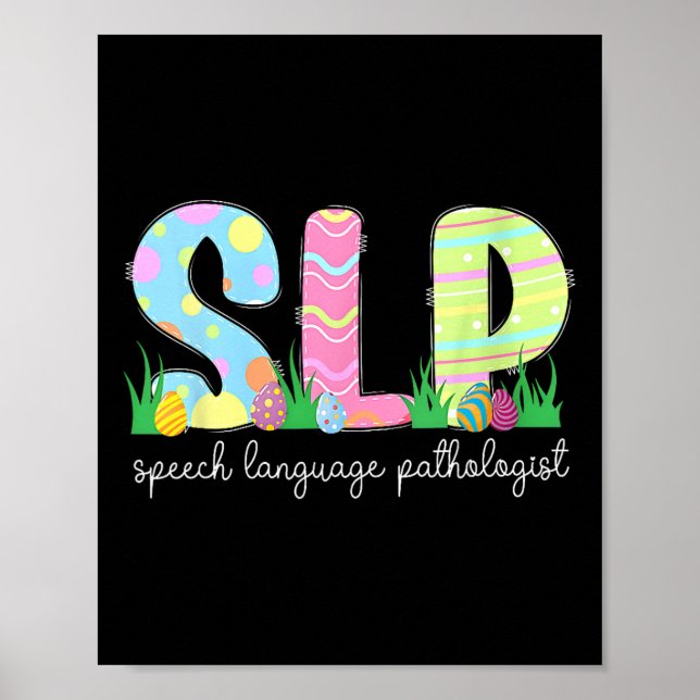 Spring Speech Sprachpathologe Ostersonne Sl Poster (Vorne)