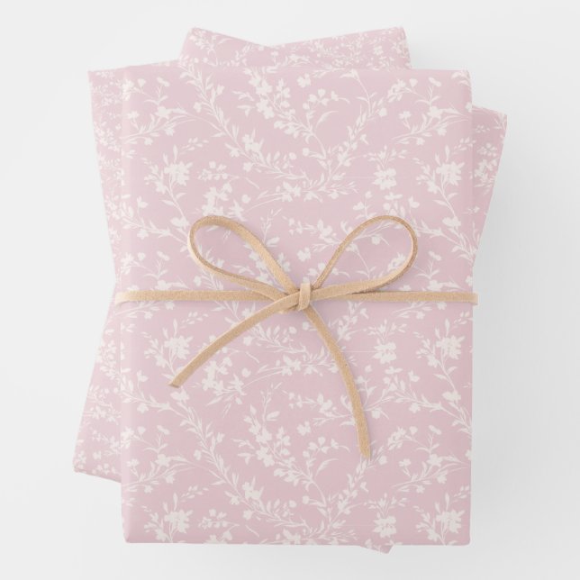 Spring Sprigs Neutral - Blush Pink Geschenkpapier Set (Beispiel)