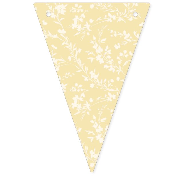 Spring Sprigs Neutral - Buttercreme Wimpelkette (Erste Fahne)