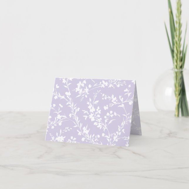 Spring Sprigs Neutral - Dusty Lavender Dankeskarte (Vorderseite)