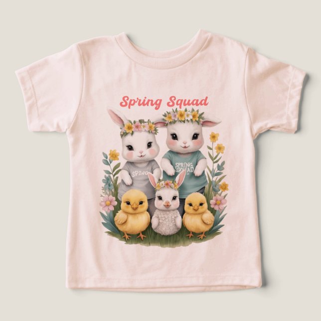 Spring Squad Niedlich Bunny & Chick Oaster (Design Vorderseite)