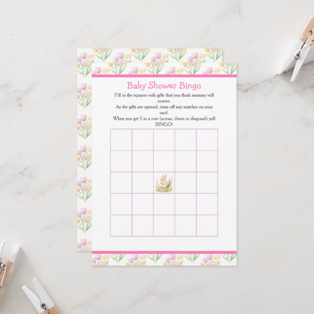 Spring Squirrel Baby Dusche Einladung (Vorderseite/Rückseite Beispiel)