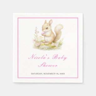 Spring Squirrel Baby Dusche Serviette