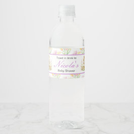 Spring Squirrel Baby Dusche Wasserflaschenetikett