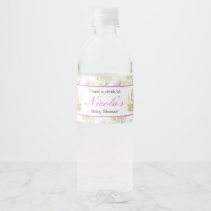 Spring Squirrel Baby Dusche Wasserflaschenetikett
