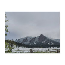 Spring Stubble Boulder Flatirons Postkarte