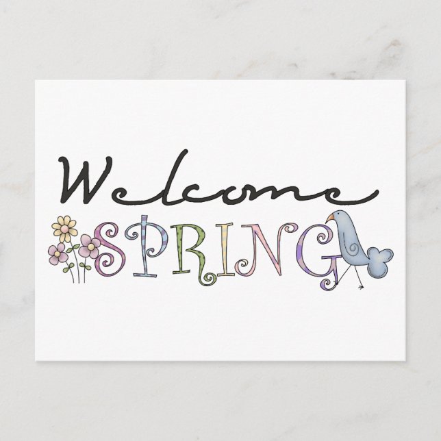 Spring Stuff ・ Welcome Spring Postkarte (Vorderseite)