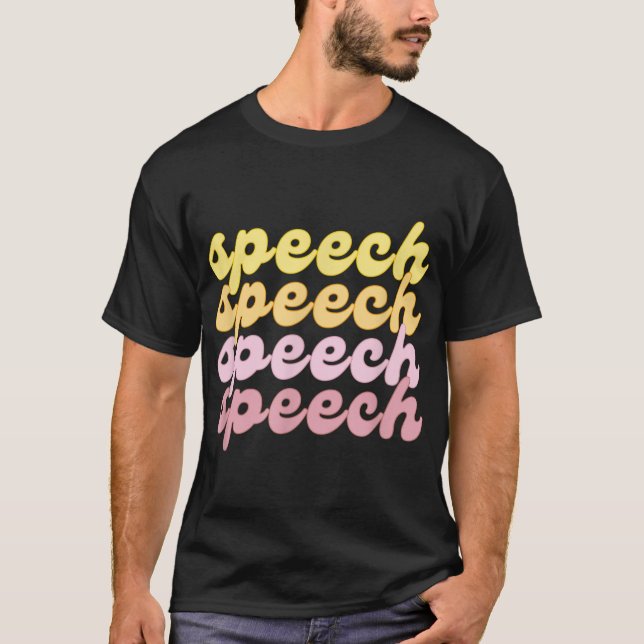 Spring & Summer Speech Therapy SLP Therapist Retro T-Shirt (Vorderseite)