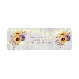 Spring Sunflower Lila Peony Wedding Address