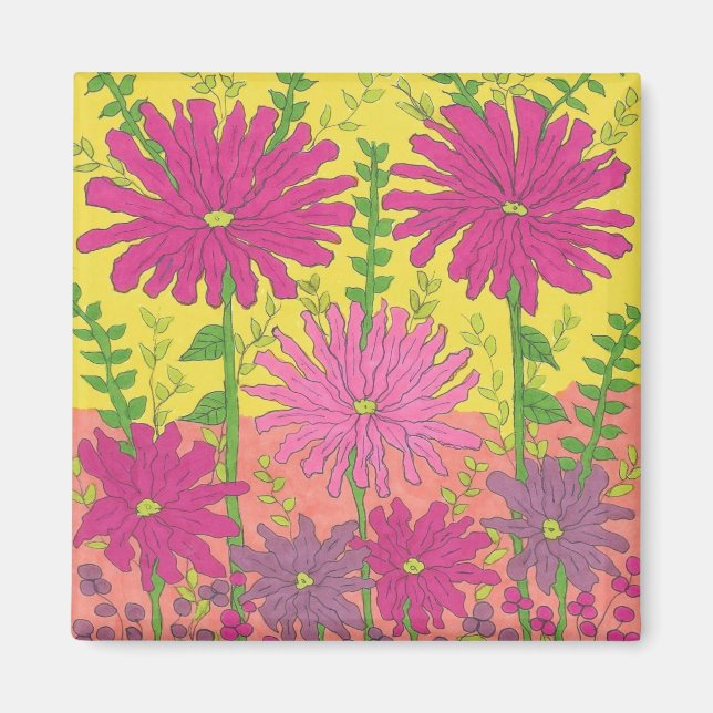 Spring Sunshine Floral Magnet (Vorne)