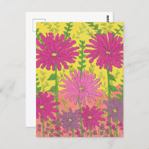 Spring Sunshine Floral Postkarte