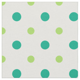 Spring Sunshine Green und White Polka Dots Fabric Stoff