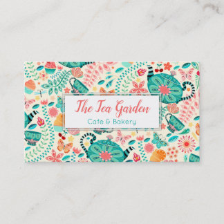 Spring Tea Garden Business Card Visitenkarte