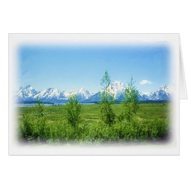 Spring Tetons Card (Vorderseite (Horizontal))
