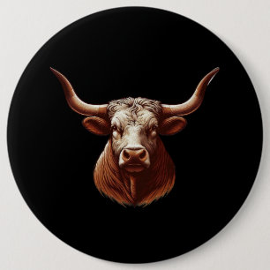 Spring Texas longhorn Button