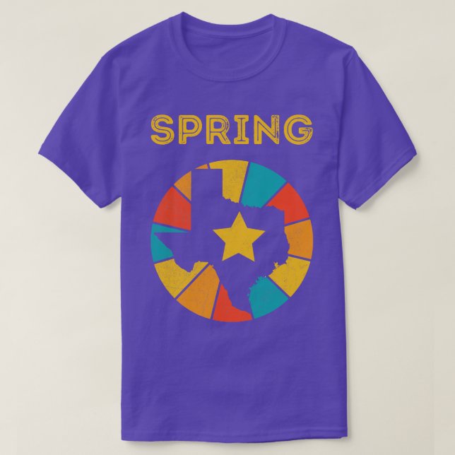 Spring Texas Vintag gestresst Souvenir 1 T-Shirt (Design vorne)