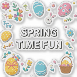 Spring Time Easter | Pascua Primavera Aufkleber
