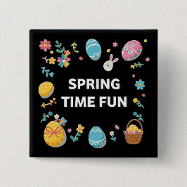 Spring Time Fun Easter | Pascua Primavera Button