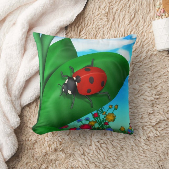 Spring Time Lady Bug Kissen (Decke)